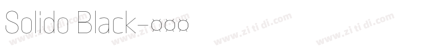 Solido Black字体转换